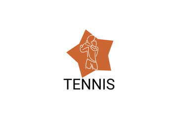 Tennis sport vector line icon. sportman, equipment sign. sport pictogram illustration.