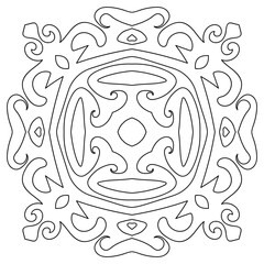 Mandala design coloring for ornament