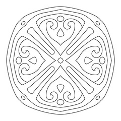 Mandala sun flower ornament