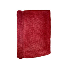 Watercolor hand drawn red book illustration isolated on white