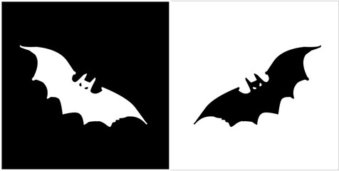 Illustration vector graphics of bat icon - obrazy, fototapety, plakaty