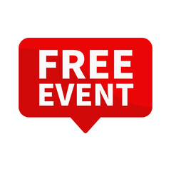 Free Event Text In Red Rectangle Shape For Sale Promotion Business Marketing Social Media Information
