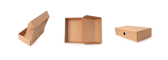 Open Box, New Craft Paper Delivery Package, Carton Packaging, New Cardboard Box