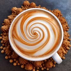 cup of coffee with cinnamon and anise