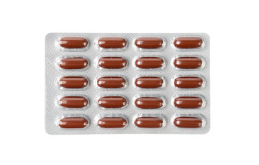 Cranberry Capsules, Garlic Extract Pills, Herbal Capsules Isolated, Analgesic Aluminum Blister, Painkiller Drugs