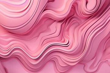Surreal Symphony: Vibrant Pink Waves Dance Across Abstract Canvas