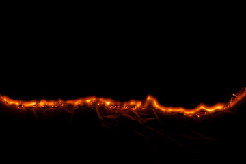 burning paper, glowing edge of paper