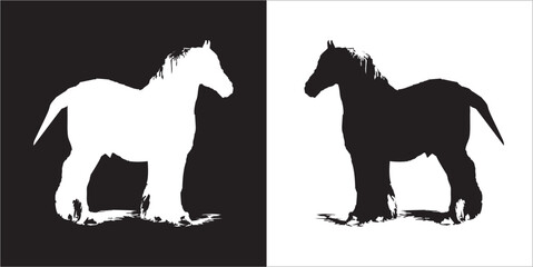 Illustration vector graphics of horse icon