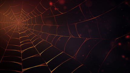 Spider web blue and red background	
