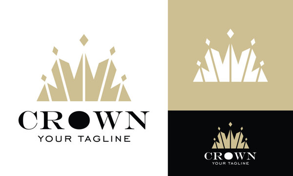 vector king crown luxury queen logo