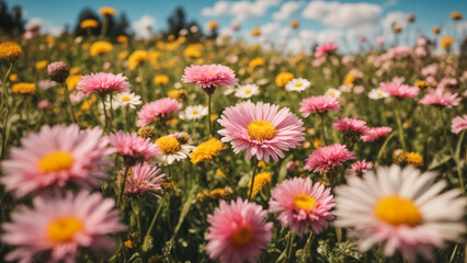 "Spring beauty brings a renewal of vibrant colors of flowers all over and fresh life"