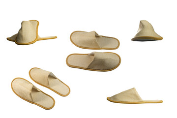 slippers on a white background,with clipping path