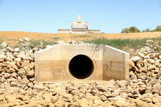 Irrigation channel stop on rural farm property