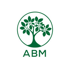ABM Letter logo design template vector. ABM Business abstract connection vector logo. ABM icon circle logotype.
