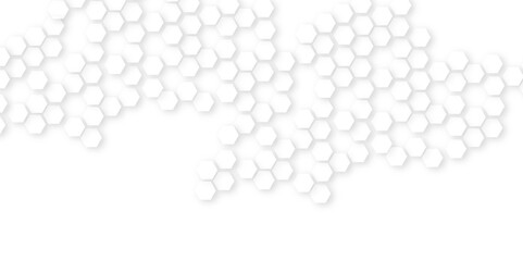 White hexagonal hive-like pattern background.monochrome geometric seamless elegant luxury,Mosaic hexagon dot, futuristic style. Design for business,