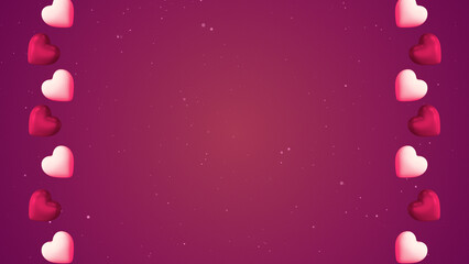 Valentine's day frame background with copyspace