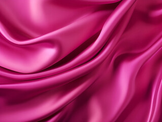 Obraz premium Smooth elegant silk or satin fabric in bright purple-pink luxury color with fabric texture, abstract background design with copy space.