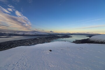 beautiful view to the city of Tromso