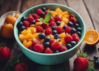 healthy vegetarian fruits in a bowl
