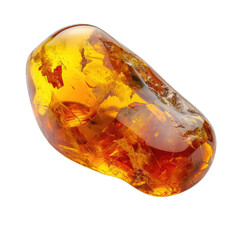 Amber stone isolated on transparent background