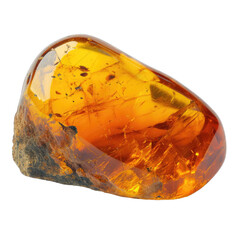 Amber stone isolated on transparent background