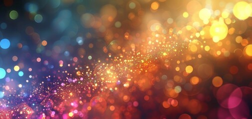 Colorful Abstract Bokeh Lights Background.