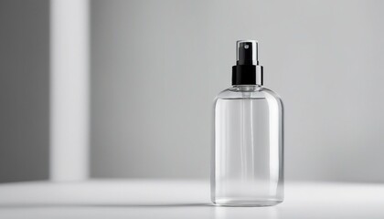 Naklejka premium white background isolated empty cosmetic bottle mockup in white color