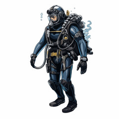 scuba diver in action