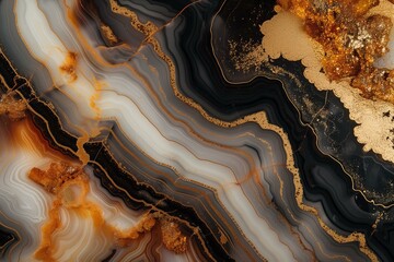 a mix of marble agate and gold background
