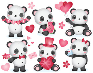 Valentine Panda Bear