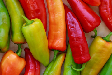 background of ripe peppers
