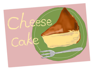 チーズケーキのイラスト