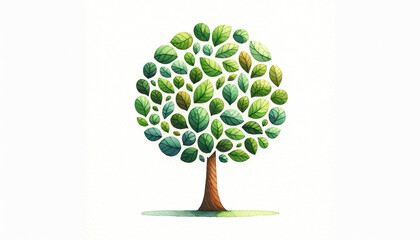 １本の木、背景、壁紙　　(AI生成イラスト)