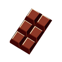 chocolate bar on white background