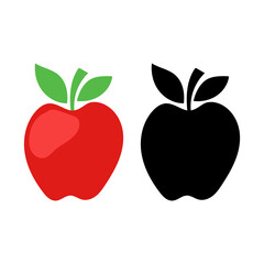 Apple fruit icon. Simple icon on white background
