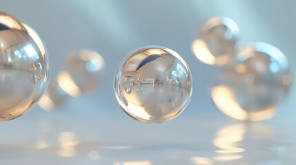 Crystal Ball Floating on Water.
