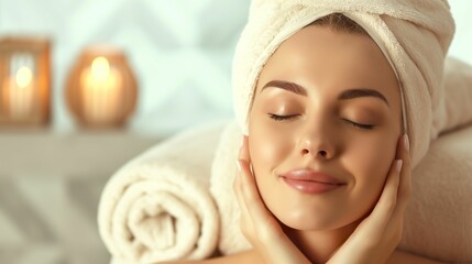 Spa Serenity, Relaxing Beauty Treatment with Copy Space, Spa Ambiance