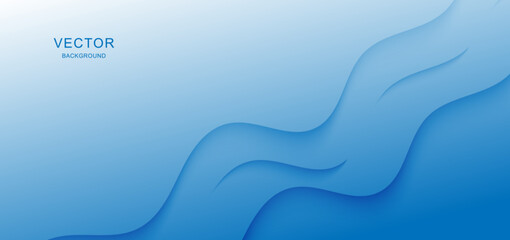 Abstract modern light blue gradient wave shape background.