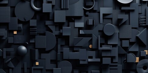 Abstract geometric modern 3D block stonewall mosaic abstract background. AI generated image