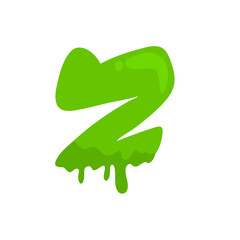 Green Slime Alphabet Letter