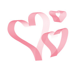 pink ribbon heart