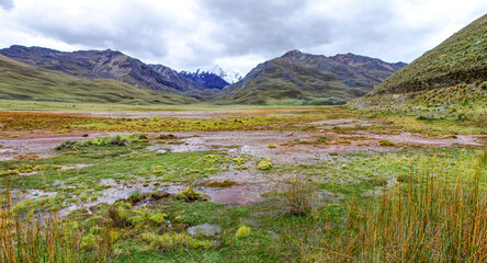 Pumapampa Recreation Zone, way to Pastoruri Glacier, at Huascaran National Park. Peru