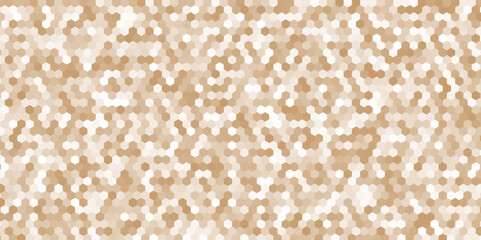 Seamless pattern of the hexagonal net. Honeycomb patterned wood panels in hexagonal shape background, abstract white and brown clean pattern,