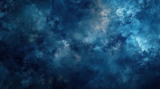 Abstract blue watercolor background painting, dark blue abstract