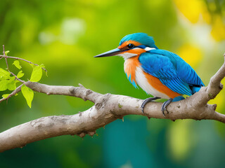Obraz premium kingfisher on branch
