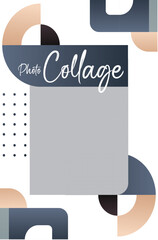 1 photo collage template. vector illustration, new collections