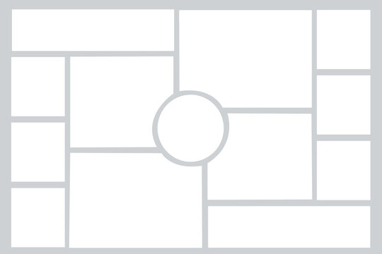 13 photo collage template. vector illustration, new collections