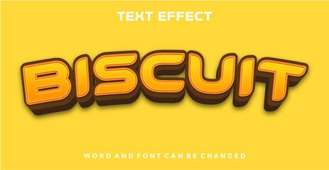 Obraz premium Biscuit editable text effect