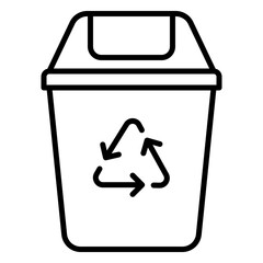 Recycling bin icon for environmental sustainability