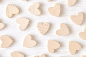 Wooden heart-shaped background.